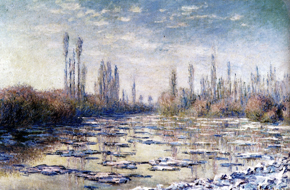 Floating Ice Near Vetheuil - Claude Monet Paintings